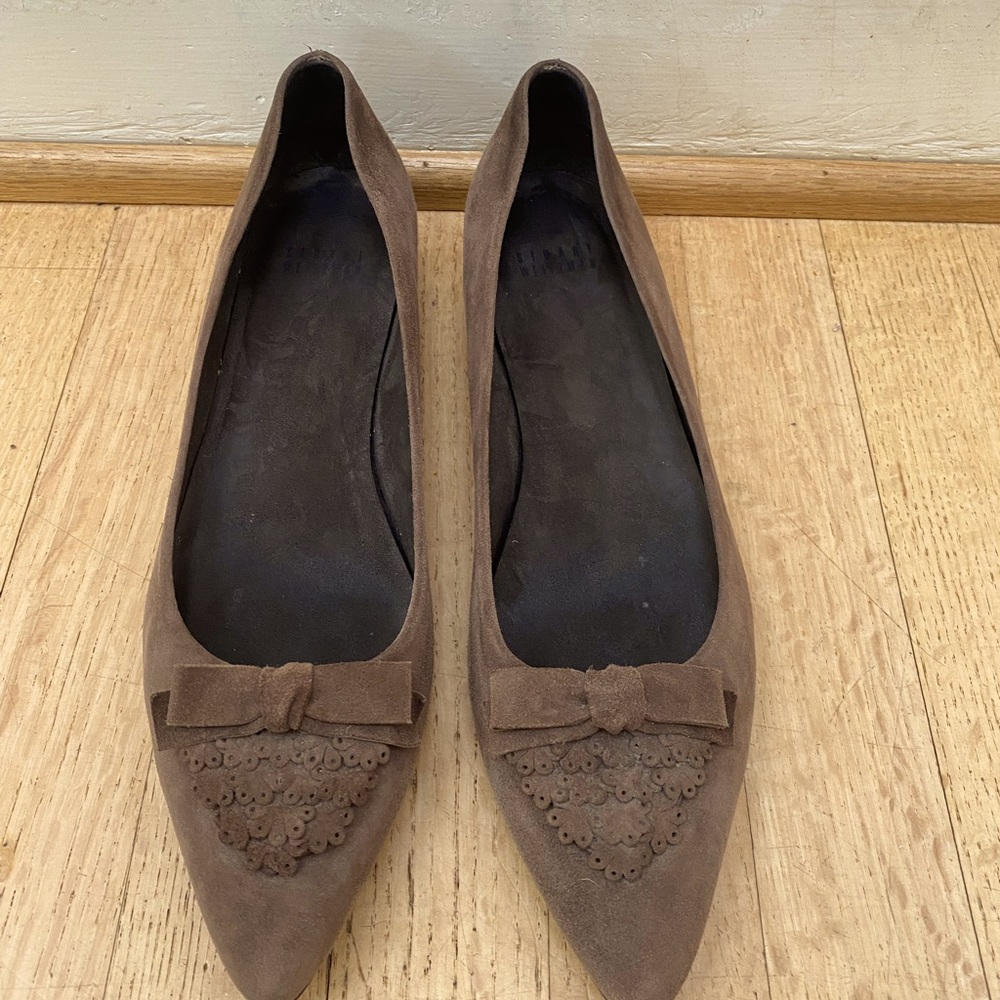 Stuart Weitzman brown suede flats